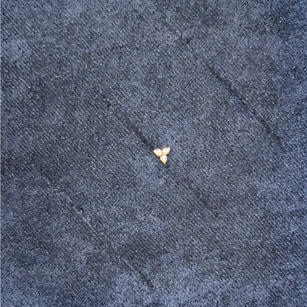 Maria Tash Diamond Trinity Threaded Stud 18k Yellow Gold